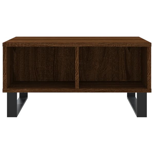 vidaXL Coffee Table Brown Oak Engineered wood, Iron Small Coffee Table