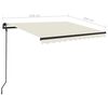 vidaXL Retractable Awning Cream