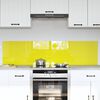 vidaXL Kitchen Backsplash 2 pcs Yellow 31.50 x 15.75 in Tempered Glass
