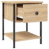 vidaXL Bedside Table Set of 2 Sonoma oak Engineered wood, iron Medium
