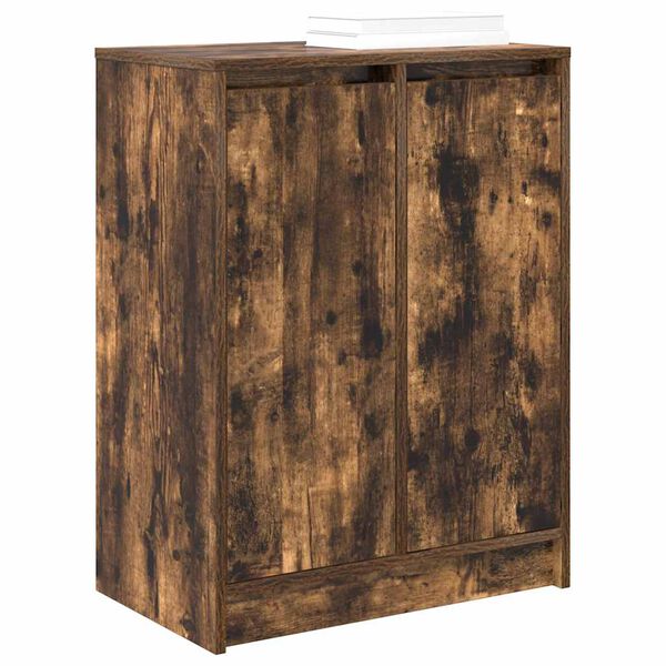 vidaXL Shoe Cabinet Smoked Oak Engineered Wood Medium Shoe Cabinet