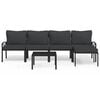 vidaXL Garden Lounge Set Black, Grey