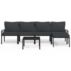 vidaXL Garden Lounge Set Black, Grey