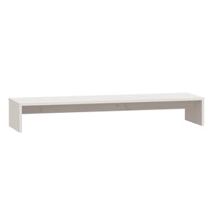 vidaXL Monitor Stand White 39.4x10.6x5.9" Solid Wood Pine