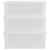 vidaXL Plastic Storage Box Set of 3 Transparent Polypropylene (PP)