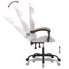vidaXL Gaming Chair White and Pink Faux Leather