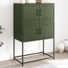vidaXL Sideboard Olive Green Steel Medium Sideboard Rectangular