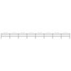 vidaXL Garden Fence with Spear Top Steel 44.6' Black