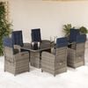 vidaXL Garden Dining Set Light grey, navy blue