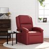 vidaXL Recliner Chair Wine Red Faux leather, foam, PP fiber, wood, metal