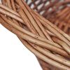vidaXL Dog Basket Natural Willow 19.7 in Lightweight Dog Bed Oval
