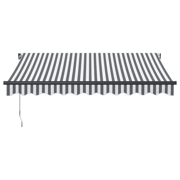 vidaXL Retractable Awning Anthracite and white