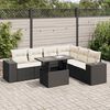 vidaXL Garden Sofa Set Black, Cream White