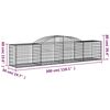 vidaXL Gabion Basket Set of 9 Silver Galvanized iron