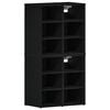 vidaXL Shoe Cabinet 2 pcs Black Oak 20.47 x 11.81 x 19.88 in