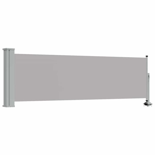 vidaXL Patio Retractable Side Awning 31.5"x118.1" Gray