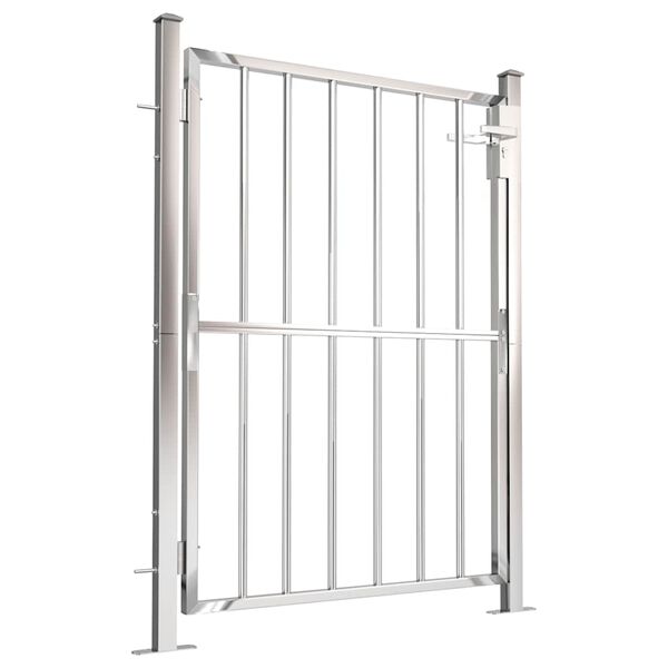 vidaXL Garden Gate 39.4" x 47.2" Stainless Steel