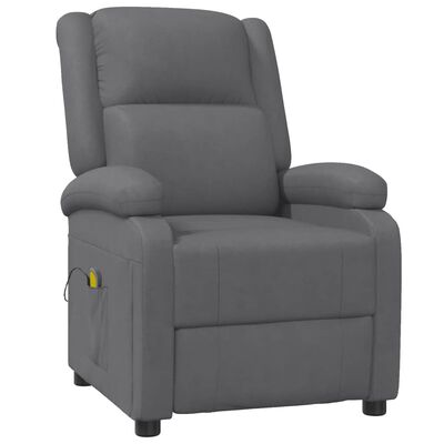 vidaXL Massage Chair Anthracite Faux Leather