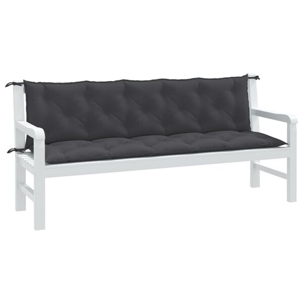 vidaXL Garden Bench Cushion Melange Anthracite 100% Polyester