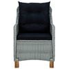 vidaXL Garden Chair Set of 2 Light grey, black