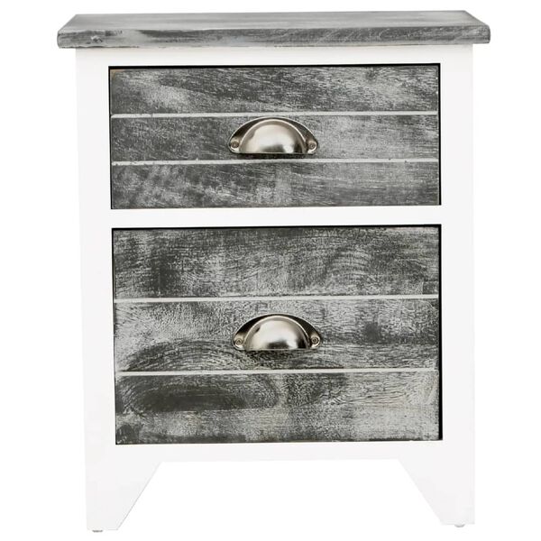 vidaXL Cabinet Grey Paulownia wood Compact Durable Cabinet