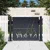 vidaXL Garden Gate Anthracite 39.4x39.4" Steel Grass Design