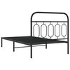 vidaXL Bed Frame Black Steel 42.1 x 79.9 in Stylish and Modern