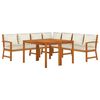 vidaXL Patio Dining Set Natural Wood Solid Acacia Wood