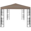 vidaXL Gazebo Taupe Polyester canopy, steel frame Large Gazebo