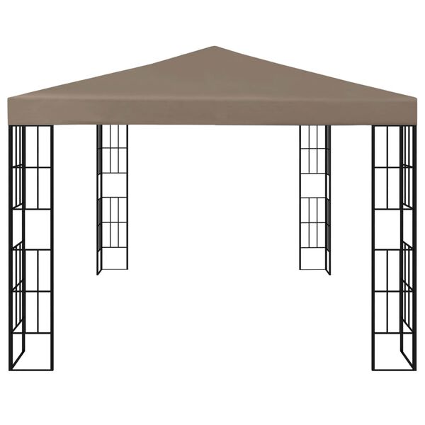 vidaXL Gazebo Taupe Polyester canopy, steel frame Large Gazebo