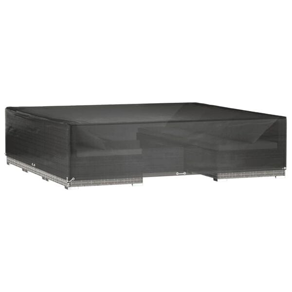 vidaXL Garden Furniture Cover Black PE (Polyethylene), Aluminum Large