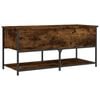 vidaXL Storage Bench Smoked Oak Engineered wood Medium Adjustable Feet