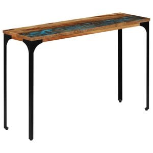 vidaXL Console Table Multicolour Reclaimed wood, Powder-coated steel
