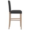 vidaXL Bar Chair Dark Grey Solid Rubber Wood, Fabric (100% Polyester), Foam