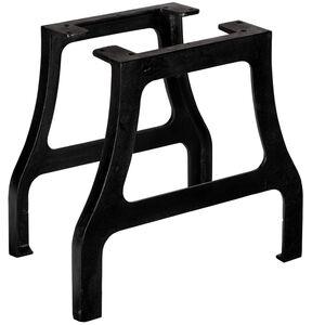 vidaXL Coffee Table Leg Set of 2 Black Cast iron Medium