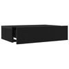 vidaXL TV Cabinet with LED Lights Black Oak 23.6"x13.8"x6.1"