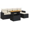 vidaXL Garden Sofa Set Black, Cream White