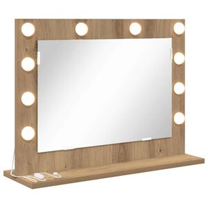 vidaXL Vanity Mirror with Mirror Artisan Oak 23.62 x 17.72 x 7.09 in