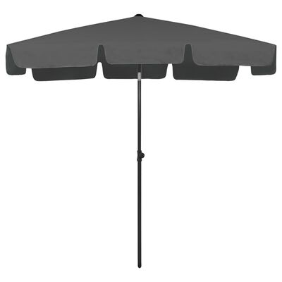 vidaXL Beach Umbrella Anthracite 78.7"x49.2"