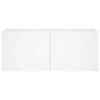 vidaXL TV Wall Cabinet White Engineered Wood TV Wall Cabinet Rectangular