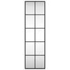 vidaXL Wall Mirror Black Glass, Powder-coated Iron 11.8 x 39.4 in