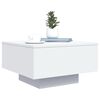 vidaXL Coffee Table White Engineered wood 21.7 in x 21.7 in x 12.2 in