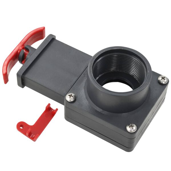 vidaXL Pool Gate Valve Black ABS Medium Pool Gate Valve Rectangular