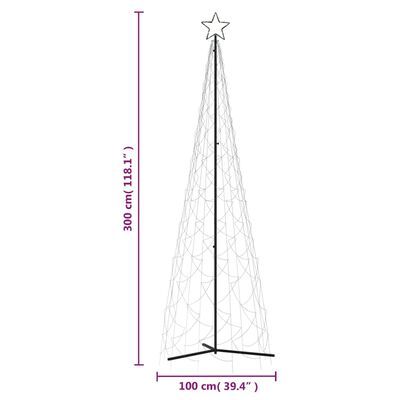 vidaXL Christmas Cone Tree Colorful 500 LEDs 3x10 ft