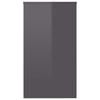 vidaXL Desk High gloss grey Engineered wood Compact Sleek Desk