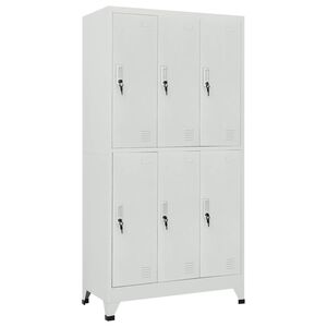 vidaXL Locker Cabinet Grey High-quality steel Large Locker Cabinet