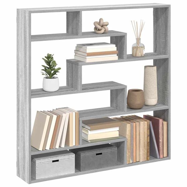 vidaXL Wall Cube Shelf Gray Sonoma Engineered Wood