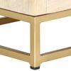 vidaXL Bedside Cabinet Natural and gold