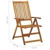 vidaXL Garden Chair Set of 8 Anthracite Solid Acacia wood Standard