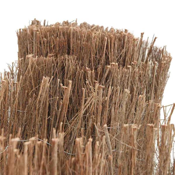 vidaXL Brushwood Fence Brown 236.22 x 49.21 in Brushwood